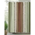 thumbnail image 3 of Sage Green Waterproof Fabric Shower Curtain, Farmhouse Wood Grain Vintage Brown Striped Shower Curtain for Bathroom Curtains Bathtubs Hotel Washable Shower Curtains with 12 Hooks Stall 54x78in, 3 of 6