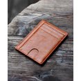 thumbnail image 4 of PUMIER Slim Minimalist Front Pocket RFID Blocking Leather Wallets for Men and Women - Cross Black, 4 of 7