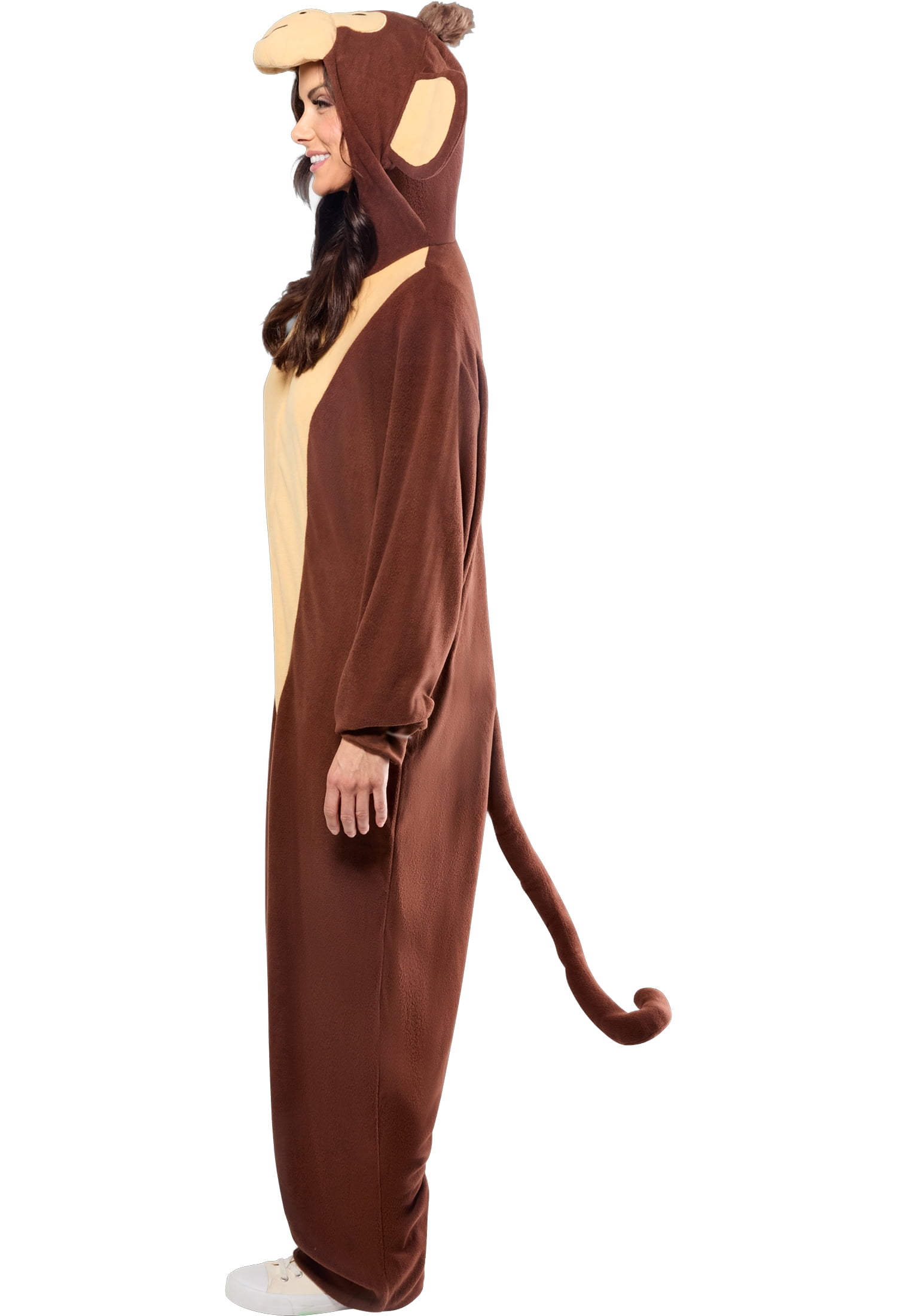 Monkey Jumpsuit Halloween Costume for Adults, Adult Size L (36/42), by Way to Celebrate