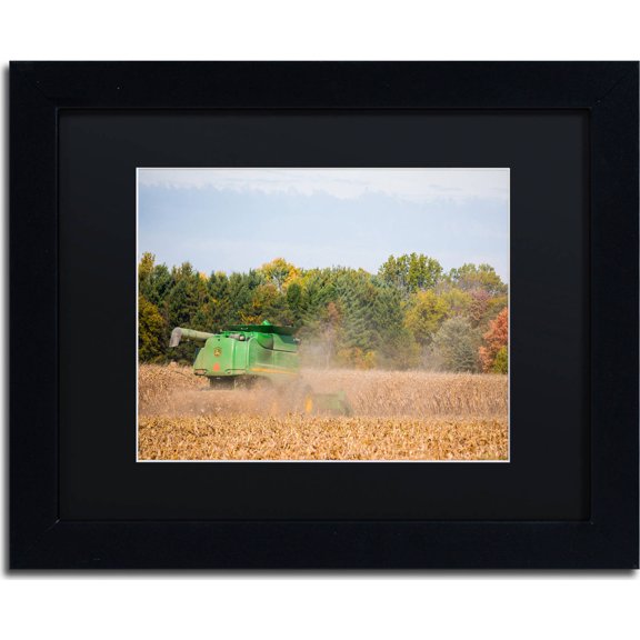 Trademark Fine Art "John Deere" Canvas Art by Jason Shaffer, Black Matte, Black Frame