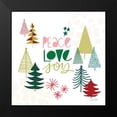 thumbnail image 2 of Warrick, Cheryl 12x12 Black Modern Framed Museum Art Print Titled - Peace Love Joy II, 2 of 5