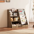thumbnail image 2 of Hironpal Kids Bookshelf and Toy Storage Organizer, 4 Tier Wooden Kids Bookcase with Sling Book Rack in Kids Room Playroom Nursery for Kids, Children, Toddlers, 2 of 8