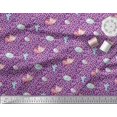 thumbnail image 3 of Soimoi Poly Crepe Fabric Dot,Fish & Cat Kids Printed Fabric 1 Yard 42 Inch Wide, 3 of 3