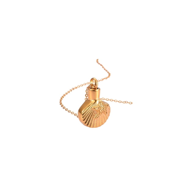 de cremación, acero inoxidable, joyería de cenizas de llavero, colgante de recuerdo de titular de cenizas para mujeres y hombres de cenizas Dorado Yinane Collar de urna