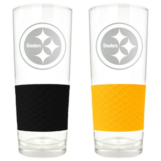 Steelers Icicle 16 oz. Silicone Unbreakable Black Pint Glass