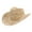 Yellow, variant on Cowboy Hat Classic Vintage Hollow Out Unisex Curled Edge Wide Brim Men Sun Hat Fishing Hat