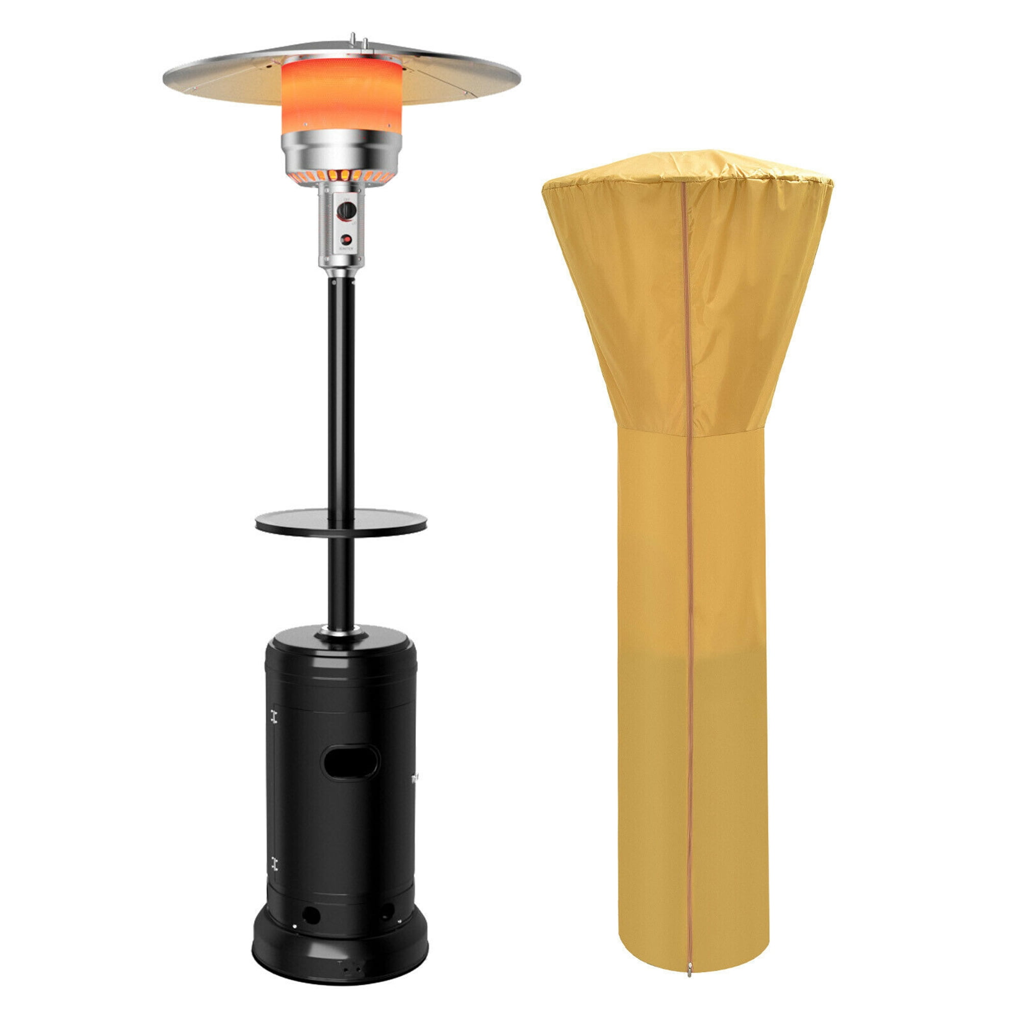 Gymax Patio Propane Heater 48,000 BTU 87 inches Tall W/ Table u0026 Cover  Bronze | Walmart Canada