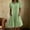 Green, variant on QUNYINEY Casual Women Summer Dresses Midi Cotton Linen Short Sleeve A Line Dress Loose Fit Button Solid with Pockets Collared Dresses