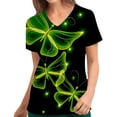 thumbnail image 1 of Frostluinai Printing Working Uniform Nursing Uniform for Womens Scrubs Tops Color Casual Working Uniform with Pocket V-Neck Work Utility&Safety Tops Nursing Worker Protective Clothing Top, 1 of 5