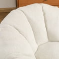 thumbnail image 6 of Bean Bag Chair, Bean Bag Sofa Chair with Armrests Stuffed High-Density Foam, Lazy Sofa Comfy Chairs Beanbag Chair for Adults in Living Room, Bedroom Reading (White), 6 of 8