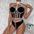 thumbnail image 4 of Lencería Sexy Gibobby para mujer Escote En V profundo Encaje Sexy Vestido transparente, 4 of 5