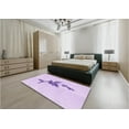 thumbnail image 5 of Ahgly Company Machine Washable Indoor Rectangle Transitional Bright Lilac Purple Area Rugs, 6' x 9', 5 of 7