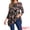 Black, variant on DARING DIVA Women's 3/4 Sleeve Floral Print Loose Fit Asymmetrical Hem Top Wine Red S