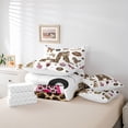 thumbnail image 6 of Feelyou Initial A Bedding Comforter Set 7 Pieces, Fashion Leopard Print Full Bedding Set, 6 of 8