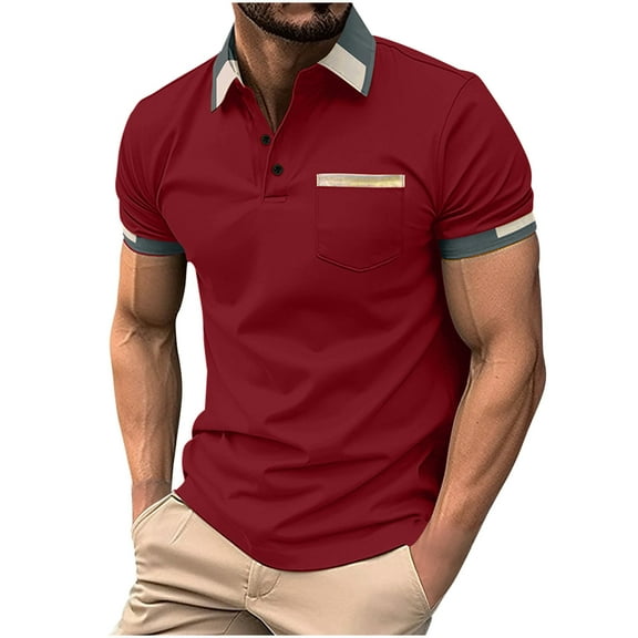 Aloohaidyvio George Mens Polo Shirts ,Spring Summer Mens Golf Sports Polo Shirt Short Sleeve Performance Moisture-Wicking Pique Shirt