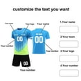 thumbnail image 4 of Custom Football Kit Set for Adult and Child, Name Number Team Logo DIY Family Match Personalized Jersey Shirt Shorts Set, Dad and Son Matching Outfits Blue S, 4 of 6