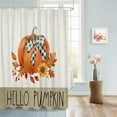 thumbnail image 5 of Fall Shower Curtain Hello Pumpkin Shower Curtains for Bathroom Autumn Leaves Sunflower Bath Curtains Sets for Autumn Thanksgiving Seasonal Bathroom Decor Polyester Fabric Waterproof 36 x 72 in, 5 of 6