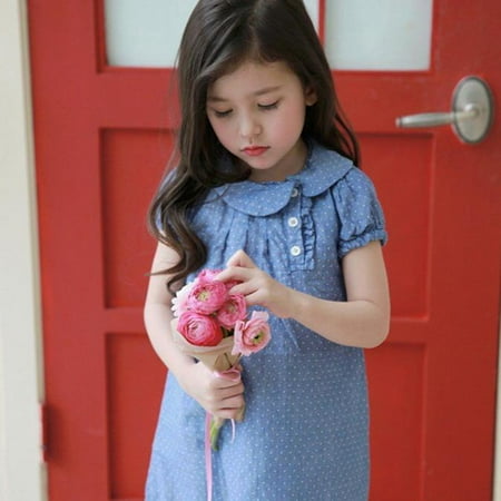 

Hunpta With Short Girls Sleeves Dot Of The Dress Cowboy Girls Outfits&Set