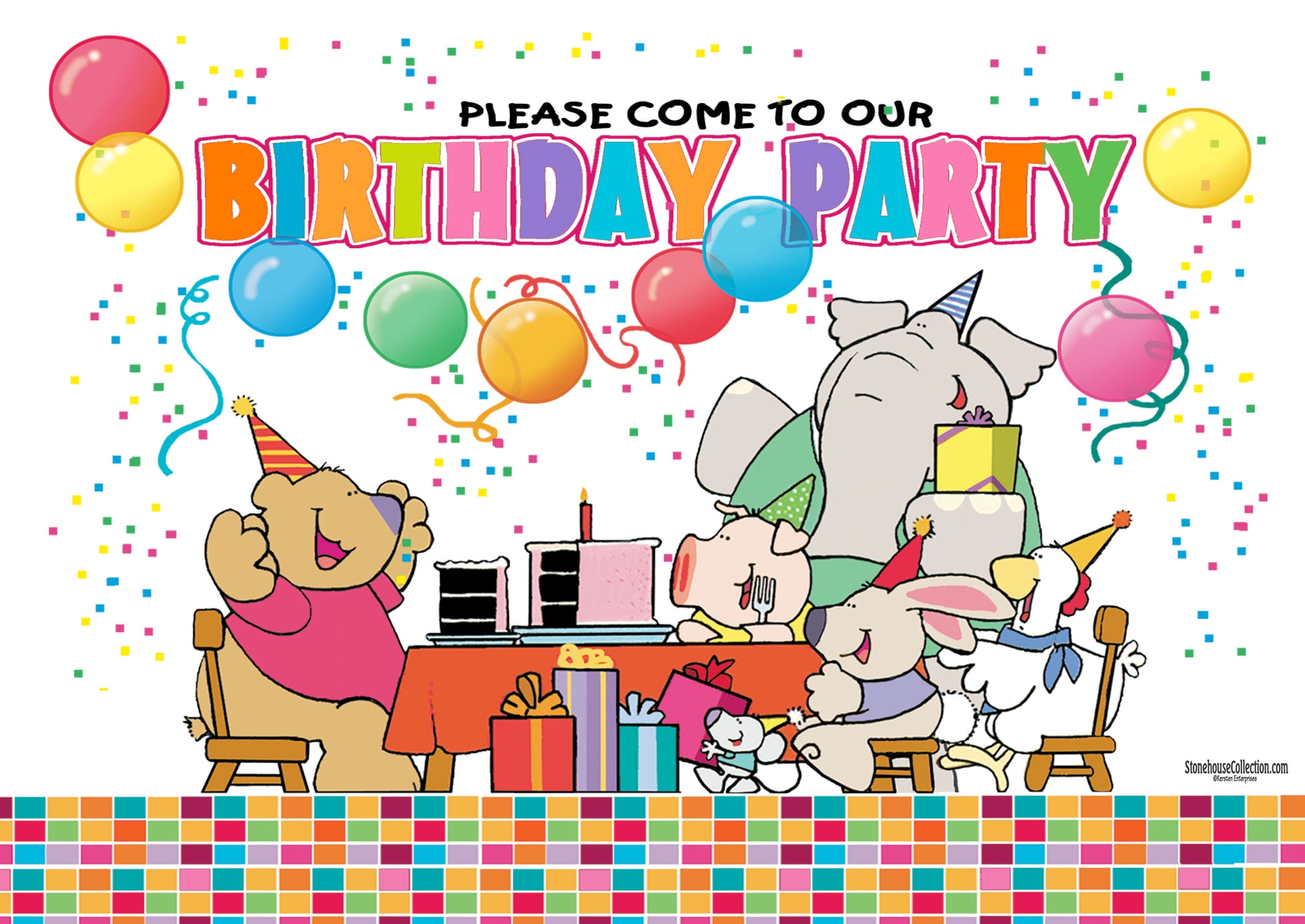 25 Kids Party Invites With Envelopes Kids Birthday Invitations 25-kids-party-invites-with-envelopes-kids-birthday-invitations