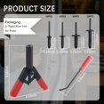 thumbnail image 2 of 42PCS Plastic Rivet Gun Kit,Pop Rivet Gun Kit with Non-Slip Handle for Quick Dismantling & Installing Rivets,Professional Plastic Rivets Tools Kits Including 4 Sizes Fasteners, 2 of 5
