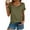 Green2, variant on Womens Casual Short Sleeve Top Slim Fit V Neck Knot Front T Shirt Fashion Tee