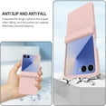 thumbnail image 3 of for Galaxy Z Flip 7 FE / Z Flip 6 Case with Tempered Glass Outer Screen Protector, Hard PC Slim Cover with Hinge Protection, Shockproof Anti-Drop Skin-Friendly, Support Wireless Charging, Pink, 3 of 5
