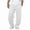 White 01, variant on Sweatpants for Men Casual Baggy Track Pants Solid Color Open Bottom Trousers with Pockets, Beige, L