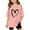 Pink, variant on Toddler Kids Girls T Shirts Short Sleeve Letter Printed Blouses Oversized Tops Casual Crewneck Basic Tees Tshirt Tops 3-4 Years