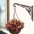 thumbnail image 2 of Cast Iron Hanging Hook Bracket Wall Hanger 12" Deep Outdoor Indoor Durable Wall Hanging Bracket Hooks for Pots Basket Bird Feeder Wind Chime Lanterms Hanger Hardware Bracket, 2 of 7
