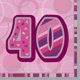 thumbnail image 1 of Unique Party - Servilletas para 40 Cumpleaños Diseño Rosa Glitz - Pack de 16 (Rosa), 1 of 2