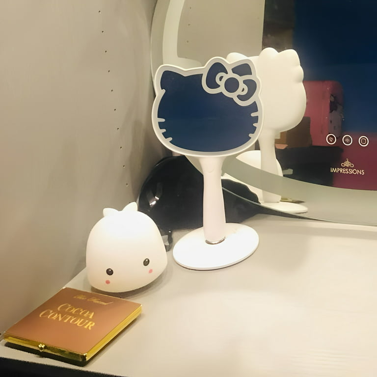 Miroir de bureau pliable portable Hello Kitty, miroir de dessin