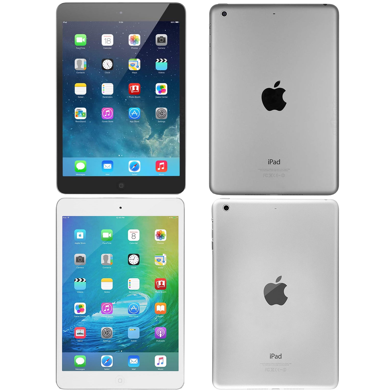 Refurbished Apple iPad Mini 2 Retina 7.9-inch, 16GB, 32GB, 64GB, 128GB,  Wi-Fi Only, All Colors: Space Gray, Silver, Plus Bundle: Case, Tempered  Glass,