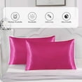thumbnail image 2 of Astarin Satin Silk Pillowcase for Hair, Rose Standard Size silk pillow, Satin Pillow Covers 2 Pack with Envelope Closure, 20x26 Inches, 2 of 7