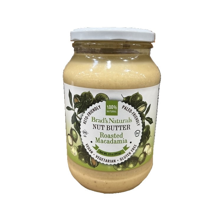 Brad's Naturals Roasted Macadamia Nut Butter, 35 Ounce Jar