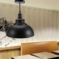 thumbnail image 4 of Lámpara de techo moderna para interiores, iluminación colgante de metal negro, 4 of 8