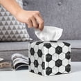 thumbnail image 6 of Picia Soccer Pattern Tissue Box Cover,PVC Leather Square Holder,Tissue Box Holder with Magnetic Bottom,Facial Paper Organizer Dispenser-5.2"X5.2"X5.2", 6 of 8