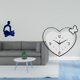 thumbnail image 2 of Figura de pensador abstracto, escultura de resina, reloj de pared acrílico, arte creativo, decoración del hogar, reloj sin , adecuado para estan, 2 of 8