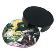 Akame ga KILL anime Funny coasters,6 Pcs leather coasters that protect furniture from water
