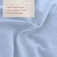 thumbnail image 7 of 5 Piece Luxury 5 Inch Two Layer Ruffle Comforter 550 GSM All Season (King/Cal King Size) Premium Super Soft - 800 TC, 100% Egyptian Cotton- Solid Light Blue Colour, 7 of 7