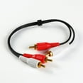 thumbnail image 1 of Noise Cancellation Gold-Plated RCA 2 Male to Male Audio Video Cable (1FT), 1 of 2