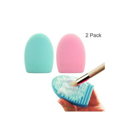 2 piece Cleaning Silicone Glove Brush Egg Makeup Brush Washing Scrubber Board Cosmetic Clean (Best Way To Wash Eggs)