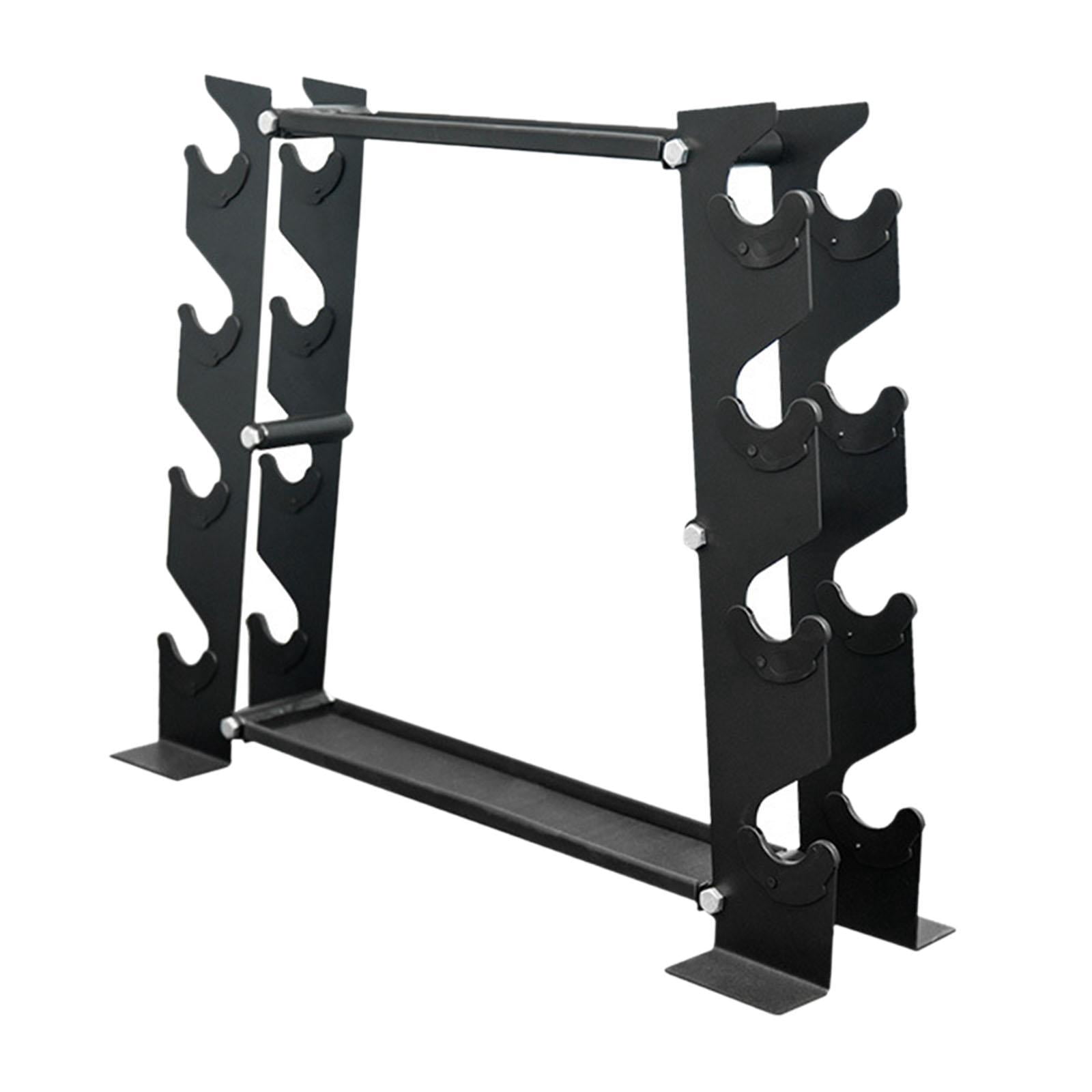 DimyFew Dumbbell Weight Rack 4 Tiers Heavy Duty Dumbbell Shelf Space Saver Dumbbell Rack