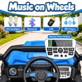 thumbnail image 4 of 24V 400W Kids Ride On Electric UTV Car with Remote Control, Ride on Toys with Advanced Center Panel, Music, Bluetooth, LED Lights, Gift for Boys Girls 3+, Blue, 4 of 9