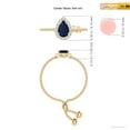 thumbnail image 4 of ANGARA Natural Pear-Shaped Sapphire Halo Bolo Ring in 14K Yellow Gold for Women (Size-6x4mm) | September Birthstone, Birthday, Anniversary, Jewelry Gift for Women | Natural Blue Sapphire Ring, 4 of 8