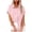 Pink, variant on Patlollav Womens Plus Size Women Tops Solid Button Shirt V-Neck T-shirt