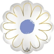 21 inch Satin Purple Daisy Anagram Foil Mylar Balloon - Party Supplies Decorations