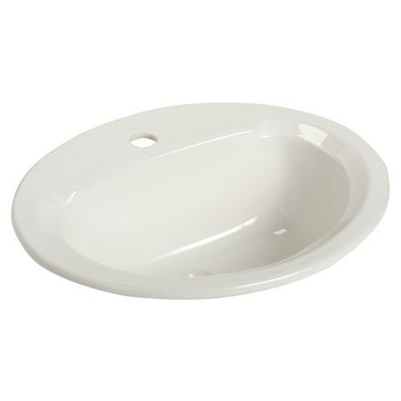 Mansfield Plumbing Products Maverick Ii Vitreous China Oval Drop In Bathroom Sink With Overflow