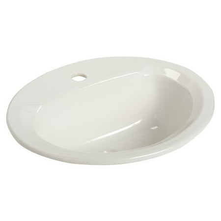 Vitreous China Plumbing Fixture Mansfield Plumbing Products Maverick II Vitreous China Oval Drop-In Bathroom Sink with Overflow ()