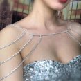 thumbnail image 3 of OUSITAID Shoulder Chain Rhinestone Decor Multi Layer Body Chain for Women and Girls, 3 of 7