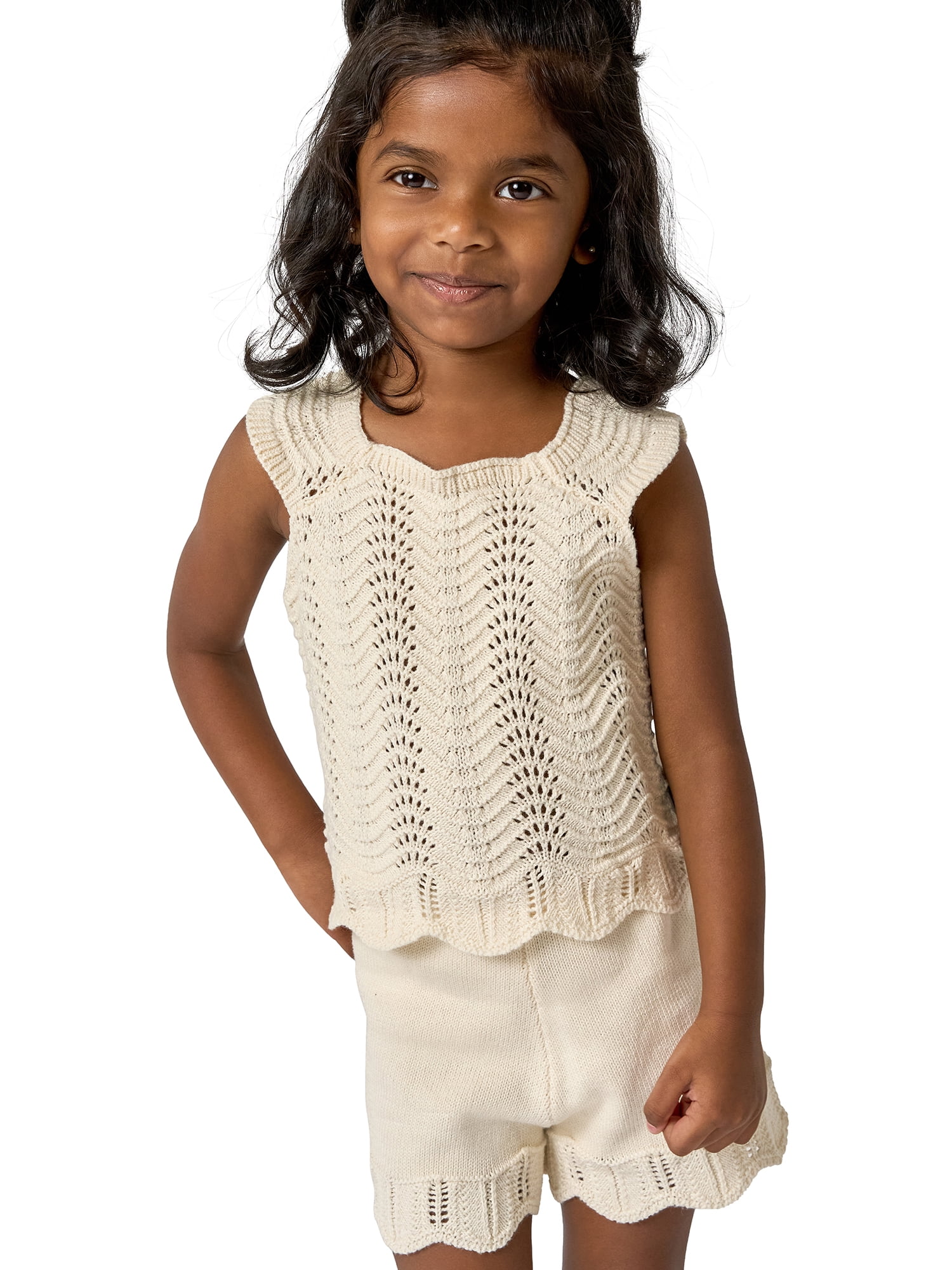 Modern Moments by Gerber Toddler Girl Wavy Sweater Outfit Set, 2-Piece, Sizes 12 Months - 5T